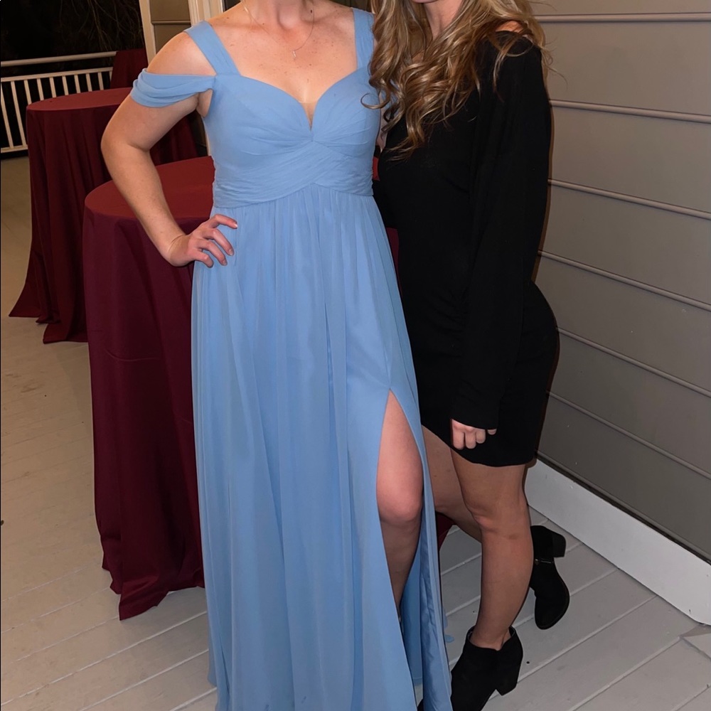 Steel Blue Azazie Lianne Dress